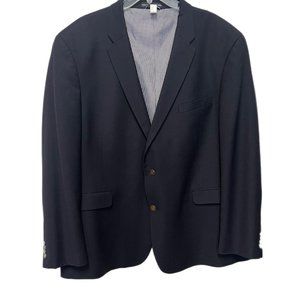 Tommy Hilfiger Mens Blazer 48R Two Button Wool Blend‎ Jacket Sport Suit Blue